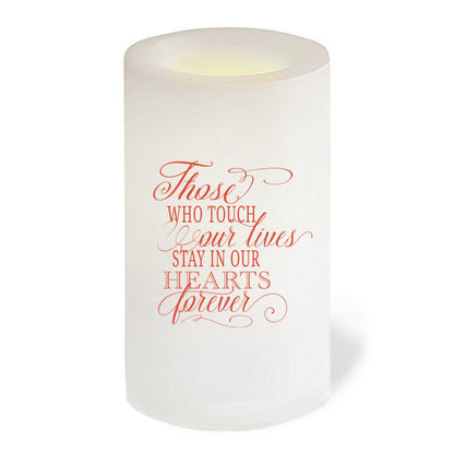 Victoria Flameless LED Personalized Memorial Candle.