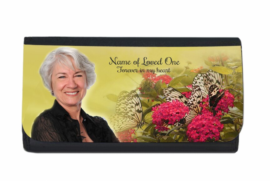Bouquet Personalized In Loving Memory Leatherette Wallet.