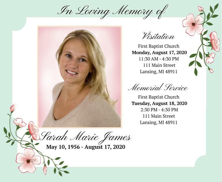 Allison Social Media Funeral Announcement Templates - Google Docs.