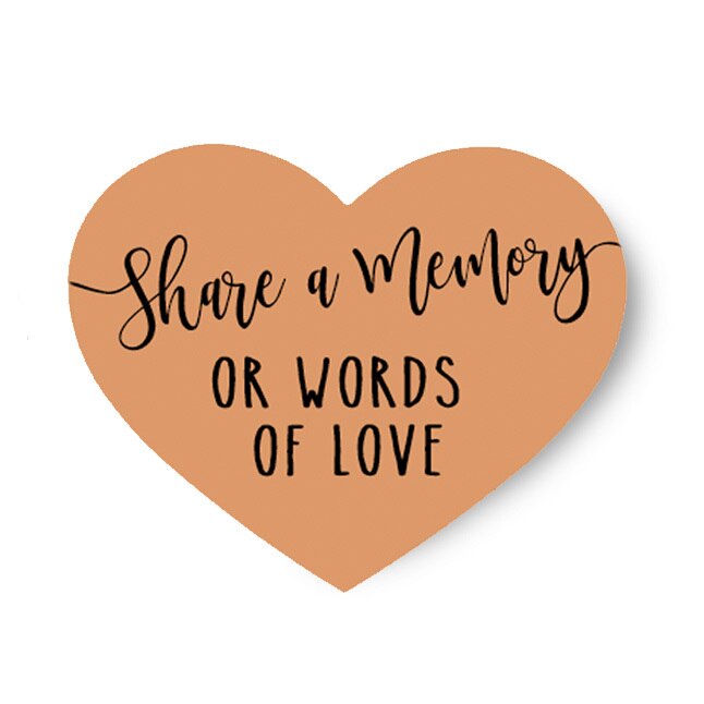 Share A Memory Heart Shape Remembrance Card (Pack of 25).