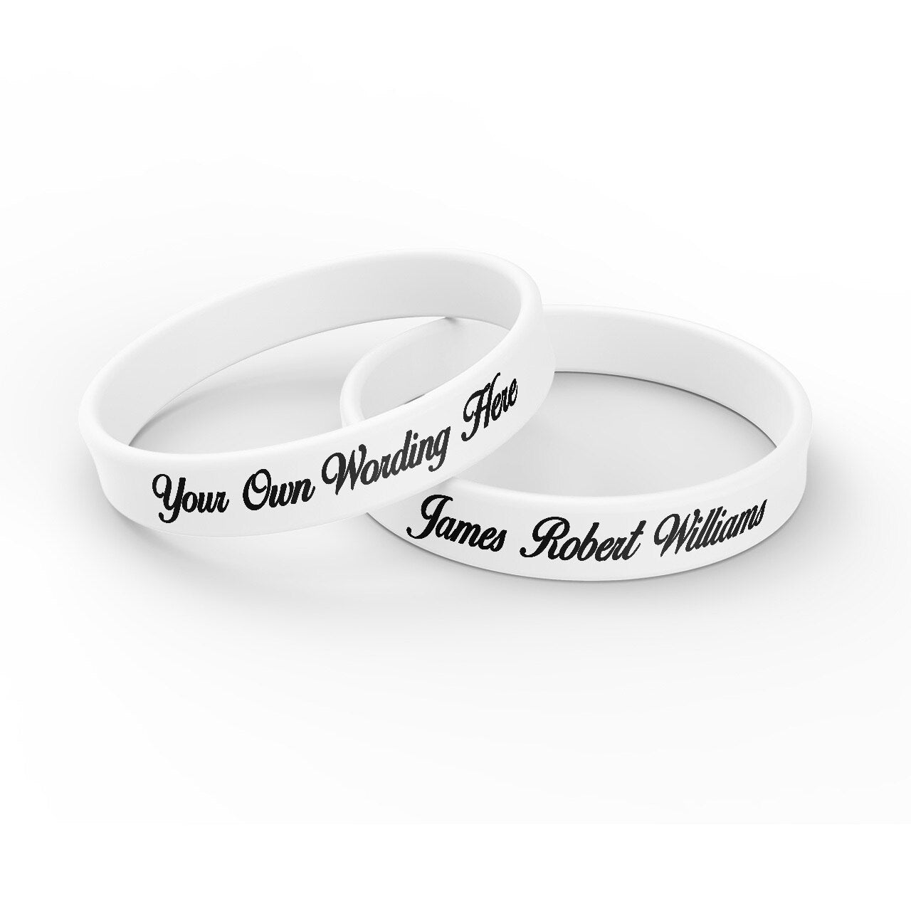 Custom In Loving Memory Silicone Bracelet  - Your Wording (Pack of 10).