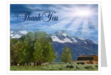 Outdoor Thank You Card Template.