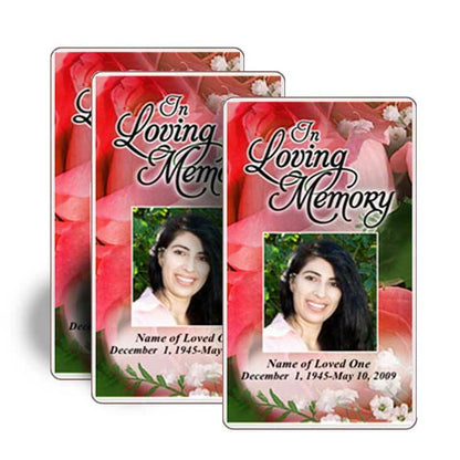 Rosy Prayer Card Template.