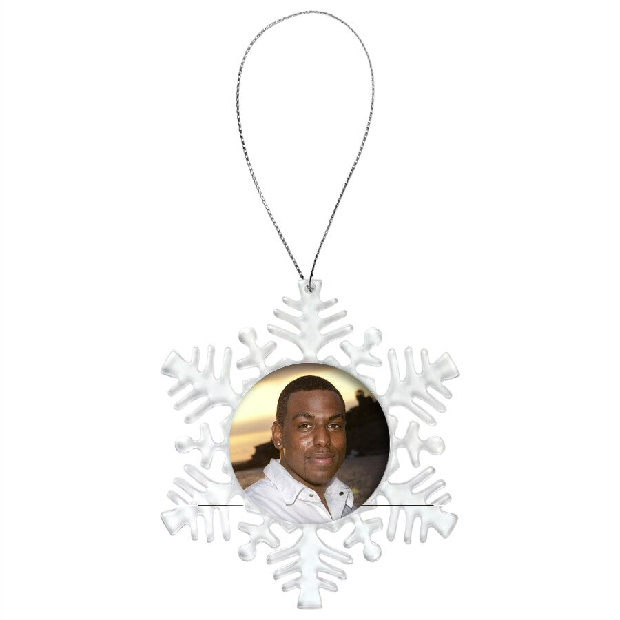 Snowflake In Loving Memory Christmas Ornament.
