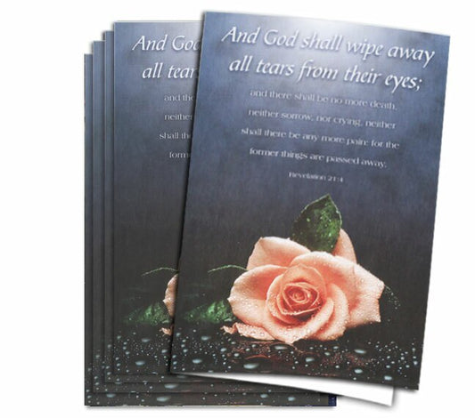 Wipe Away Tears Funeral Program Paper (Pack of 25).