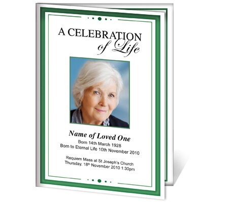 Dedication A4 Funeral Order of Service Template.