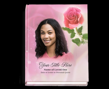 Petals Perfect Bind Funeral Guest Book 8x10.