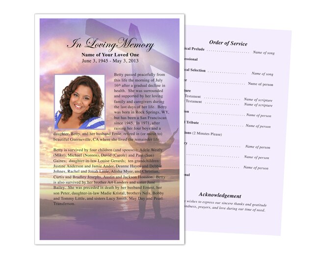 Worship Funeral Flyer Template.