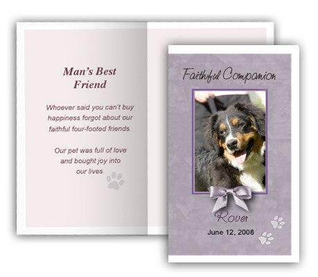 Gray Pet Memorial Cards Design & Printing (Pack of 50).
