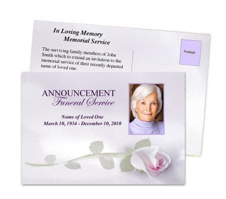 Beloved Funeral Announcement Template.