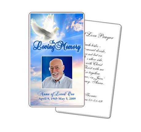 Peace Prayer Card Template.