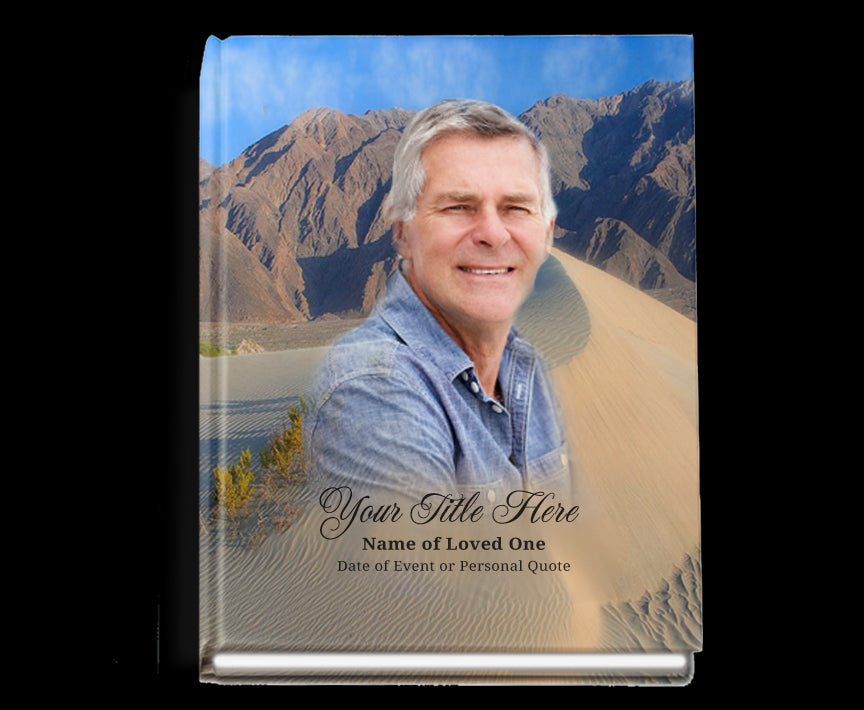 Sandy Perfect Bind Memorial Funeral Guest Book.
