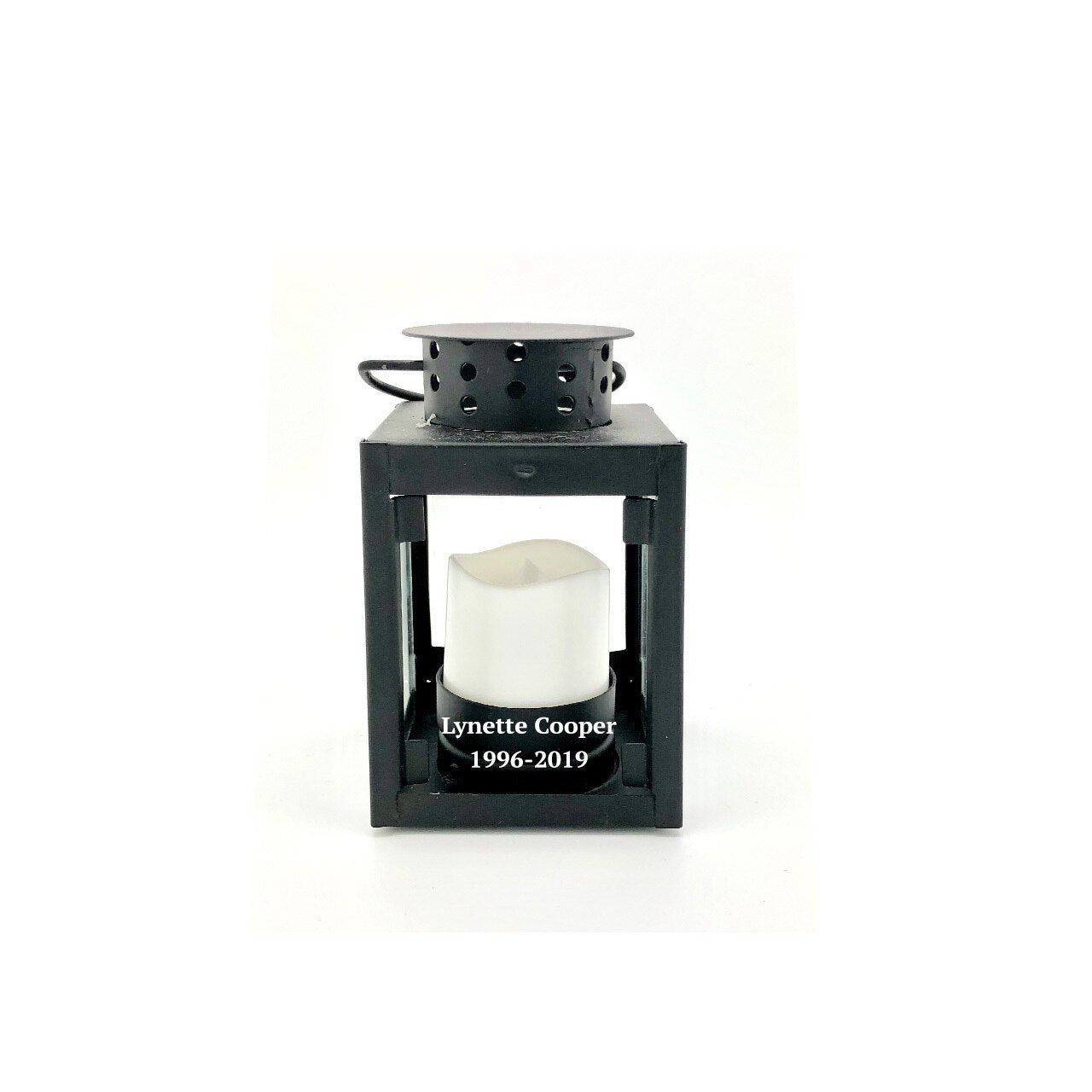Personalized Miniature Lantern With LED Votive Candle.