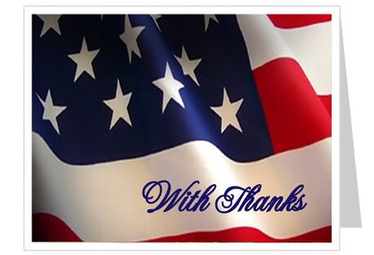 US Flag Thank You Card Template.