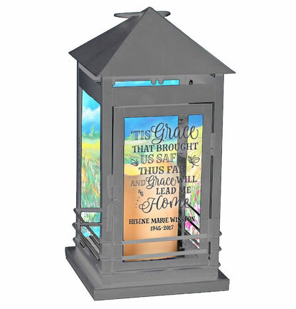 Amazing Grace Memorial Lantern With LED Candle.