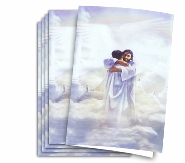 Warm Embrace Funeral Program Paper (Pack of 25).