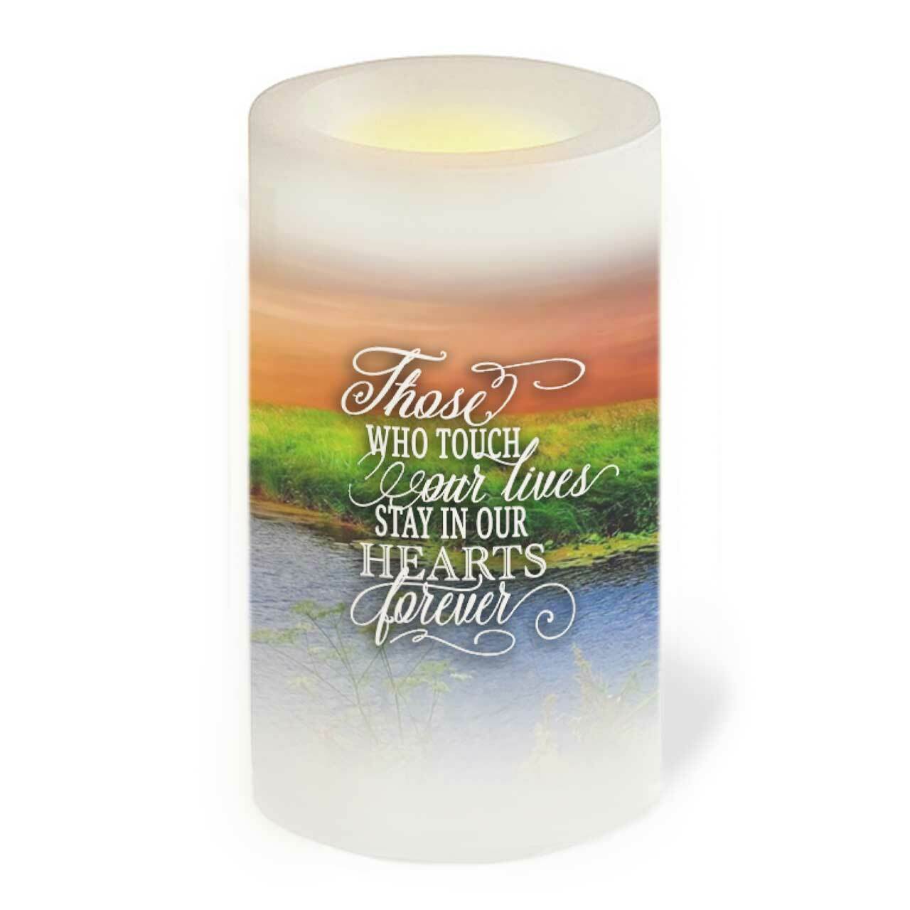 Sunset Personalized Flameless LED Memorial Candle.