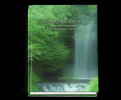 Cascade Perfect Bind Memorial Funeral Guest Book.