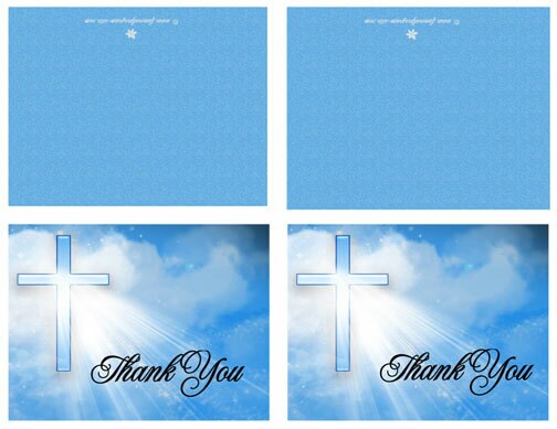 Heaven Thank You Card Template.