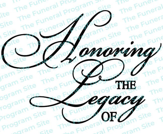 Honoring the Legacy of Funeral Program Title.