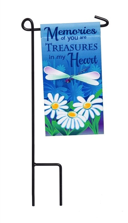Memories of You Mini Memorial Flag With Stand.