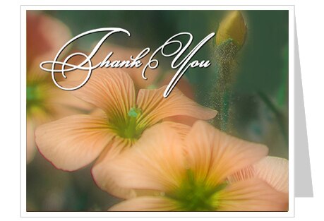 Floral Thank You Card Template.