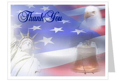 Patriot Thank You Card Template.