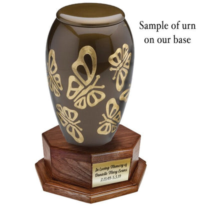 Octagon Wood Cremation Urn Stand Base.
