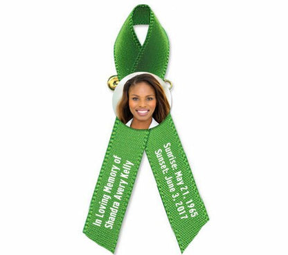 Personalized Photo Memorial Ribbon (Any Color) - Pack of 10.