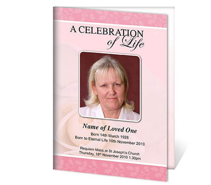 Bella A4 Funeral Order of Service Template.