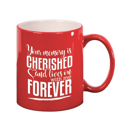 Your Memory is Cherished And Lives Ceramic Mug.