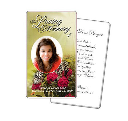 Bouquet Prayer Card Template.