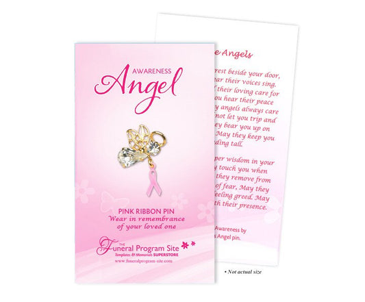 Breast Cancer Awareness Angel Pin.