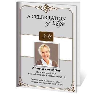 Celebrity A4 Funeral Order of Service Template.