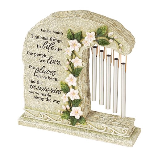 Best Things In Life Stand Alone Memorial Garden Chime.