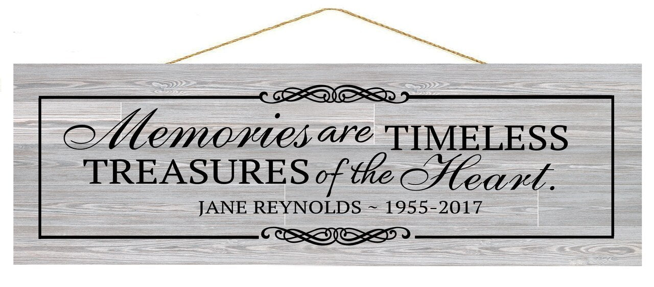 Timeless Treasures Personalized Custom Memorial Wood Sign.
