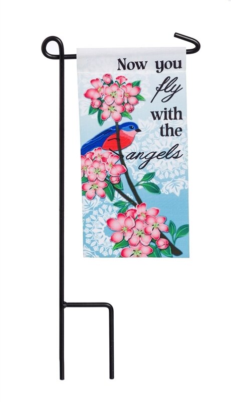 Fly With Angels Mini Memorial Flag With Stand.