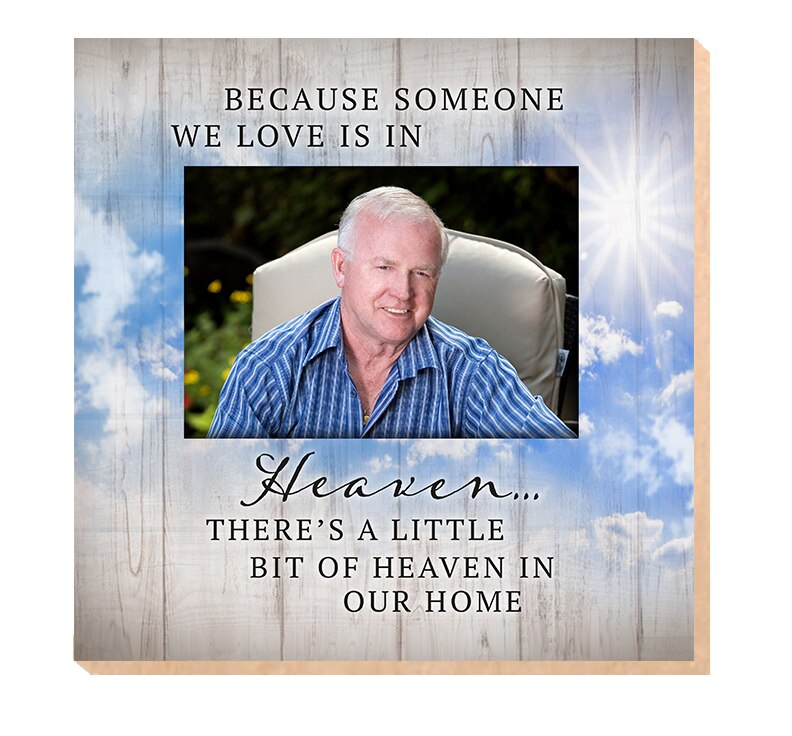 Some You Love Memorial Photo Printed On Wood.