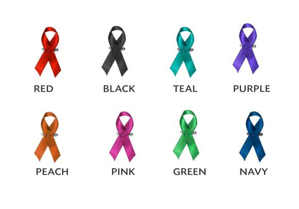 Violet Cancer Ribbon, Awareness Ribbons (No Personalization) - 10 Pack