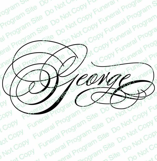 George Word Art Name Design.