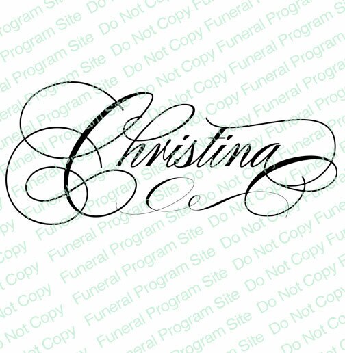Christina Word Art Name Design.