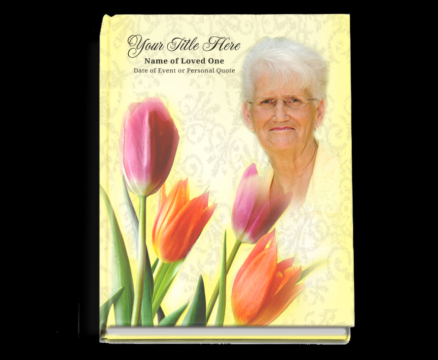 Sunny Perfect Bind Memorial Funeral Guest Book.