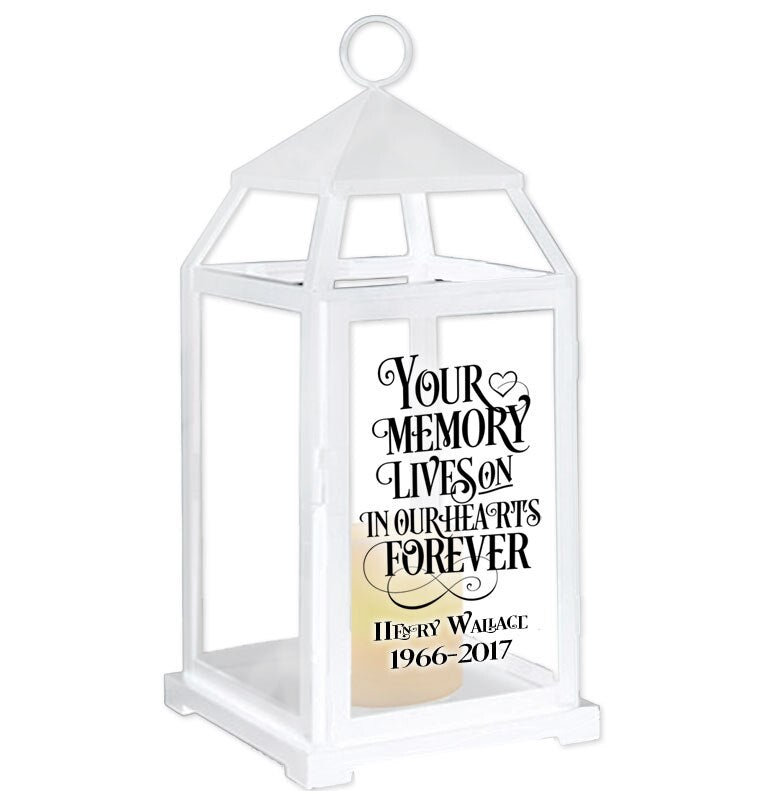 Your Memory Memorial Lantern With LED Candle.