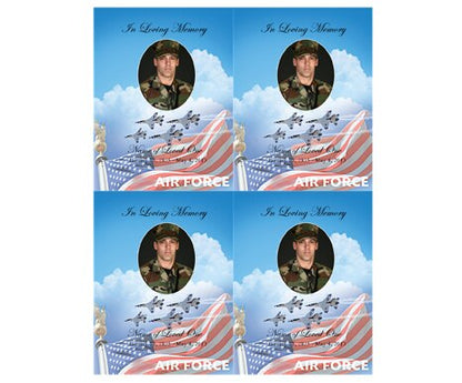 Air Force Small Memorial Card Template.