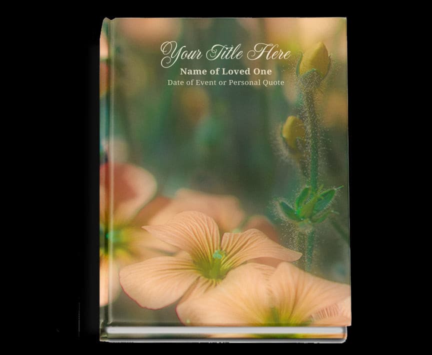 Floral Perfect Bind Memorial Funeral Guest Book.