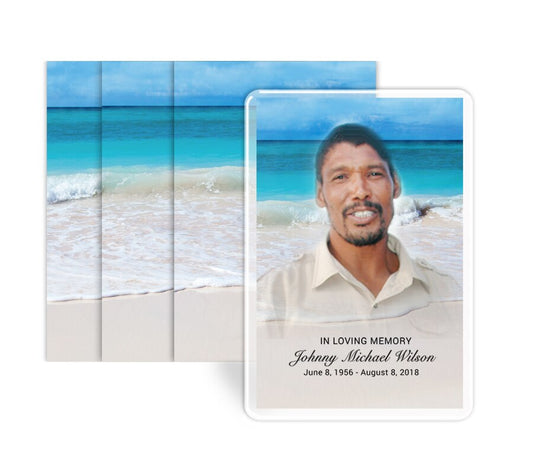 Caribbean Funeral Prayer Card Design & Print (Pack of 50).
