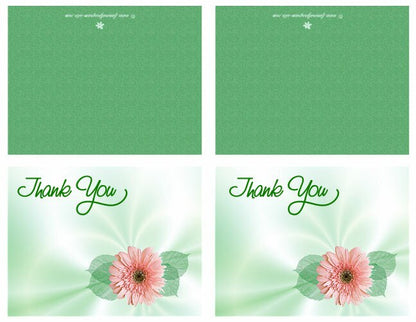 Blossom Thank You Card Template.