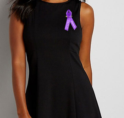 Personalized Lupus Awareness Ribbon (Purple) - Pack of 10.