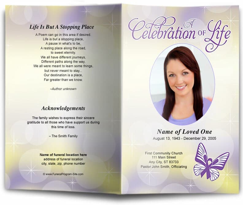 Lupus Funeral Program Template.