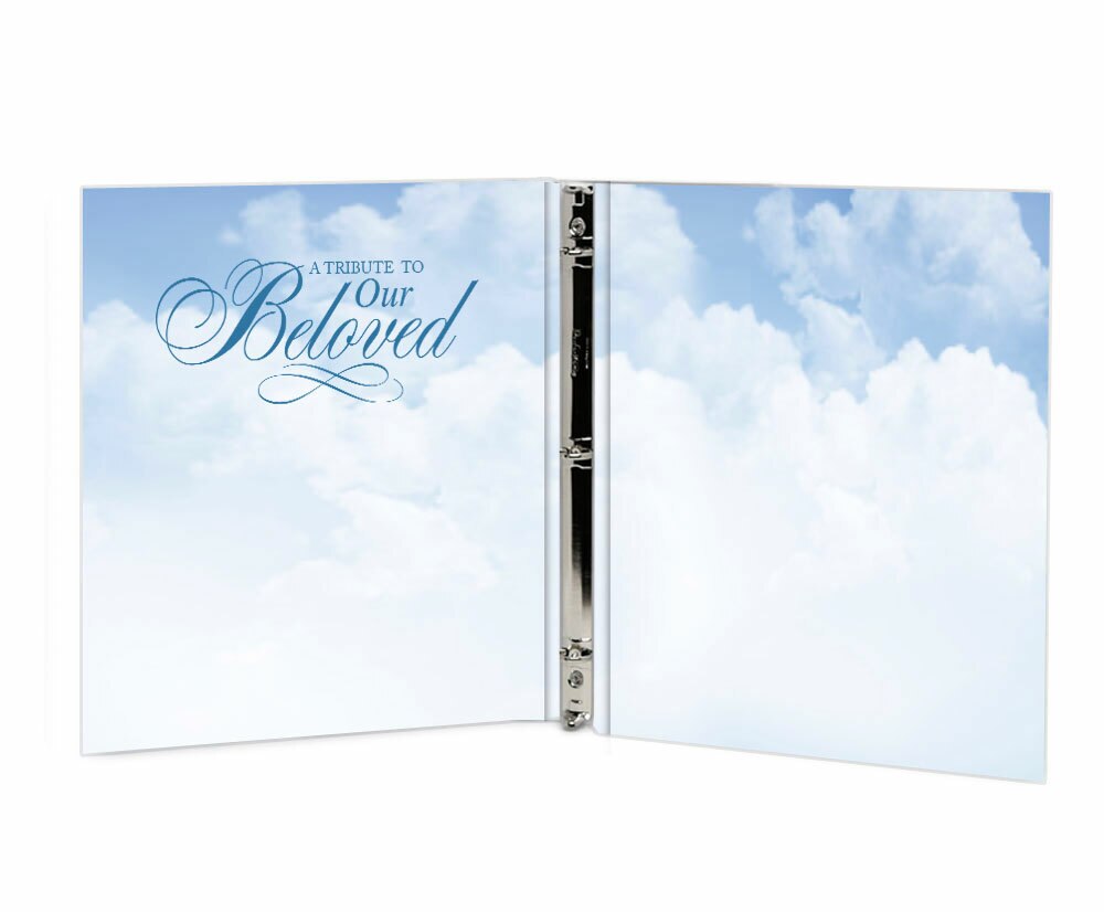 Air Force 3-Ring Book Binder Funeral Guest Book.